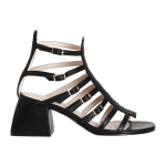Sandali scarpe aperte CAFèNOIR donna LC4330 con listini e intreccio in nappa nero