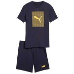 Puma ESS 2-Farben T-Shirt und Shorts Set mit No. 1 Logo für Jungen – 68630016