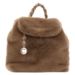 Zaino CAFèNOIR donna mobido con pattina in pelliccia sintetica con manicotto con catena NB0905 