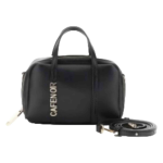 Borse minibag CAFèNOIR donna NV0948 in sintetico effetto pelle liscio con lettering in metallo nero