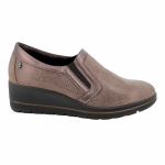 Scarpe mocassini ENVALSoft donna tessuto strech taupe 8763622