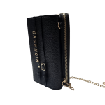 Portafogli  tracolla CAFèNOIR donna AC0915 in sintetico effetto pelle con pattina con lettering e fibbia