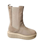 Tronchetti stivaletti Janet&Janet J-404 Beatles con elastico in camoscio sabbia