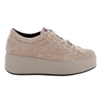 Scarpe sneakers Igi&Co 8671433 con zeppa da donna beige con lacci 