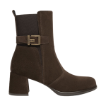 Tronchetti stivaletti NeroGiardini donna in Suede e Tessuto I514310D