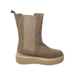 Tronchetti stivaletti Janet&Janet J-404 Beatles con elastico in camoscio sabbia