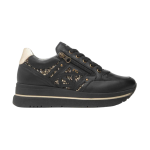 Scarpe Sneakers NeroGiardini donna I514100D in Pelle e Materiale Tecnico nero