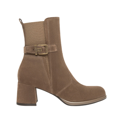 Tronchetti stivaletti NeroGiardini donna in Suede e Tessuto I514310D