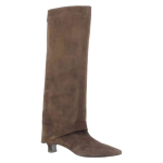 Botas de mujer OVYé AISHA2527CRO en ante marrón oscuro sin cierre
