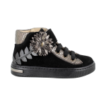 Scarpe sneakers Primigi bambina in camoscio nero 6930522