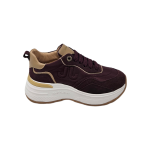 Scarpe sneakers Janet&Janet donna  J-382 wine/bordeaux/nocciola