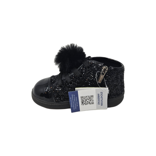 Scarpe sneakers Primigi 8852122 da bambina nero con zip 