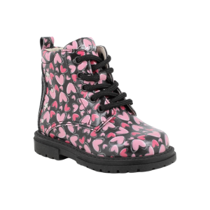 Anfibi stivaletti Primigi da bambina nero e rosa con zip 8909611