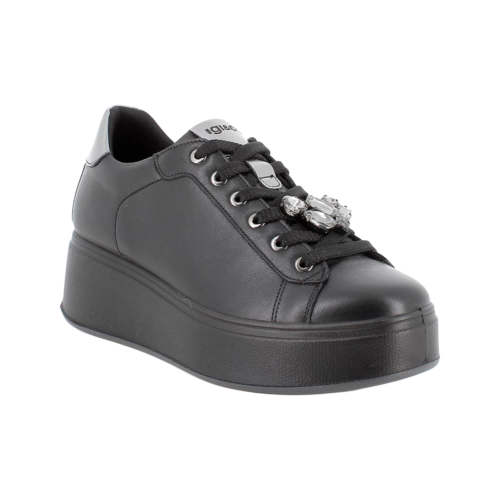Igi&CO Damen-Sneaker mit Keilabsatz Schwarz – 8671200