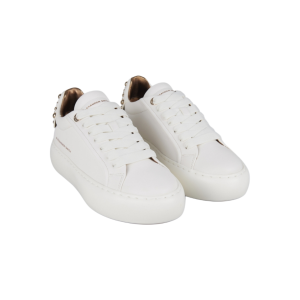 Soho Femme en cuir blanc avec talon clouté