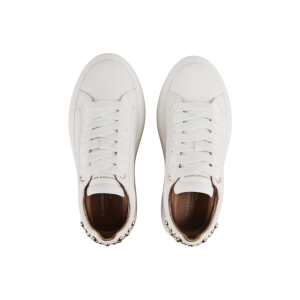 Soho Femme en cuir blanc avec talon clouté