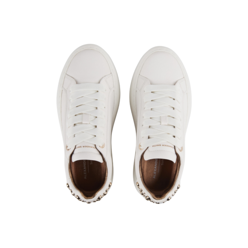 Soho Femme en cuir blanc avec talon clouté