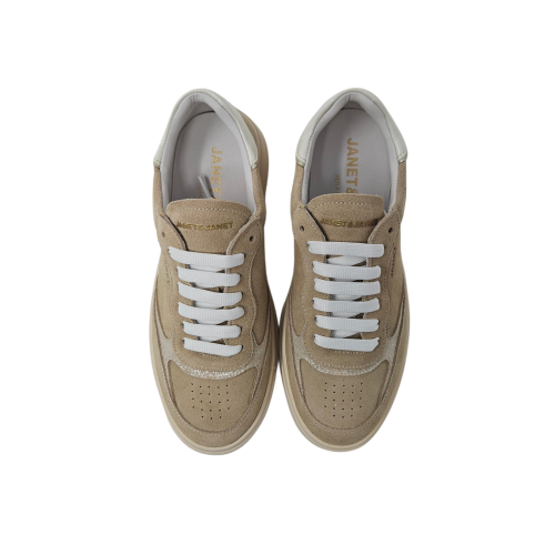 Baskets femme Janet & Janet J-580 en daim beige