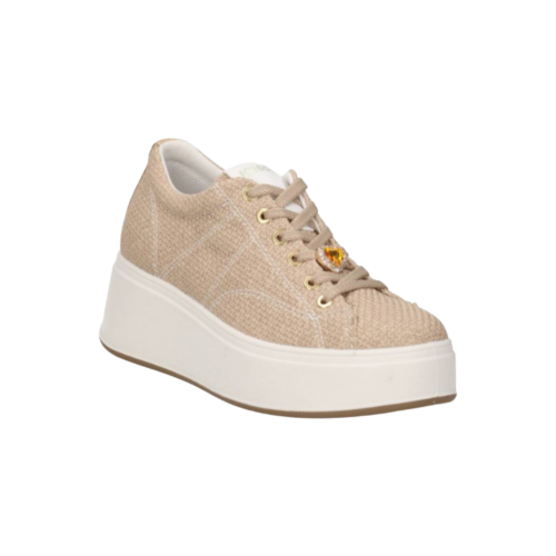 Damen-Sneaker IGI&CO 1146811 aus sandfarbenem Canvas