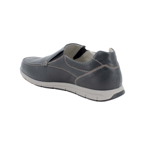 Die ENVALSoft Herren-Mokassins 1226122 aus blauem Leder mit Memory-Schaum