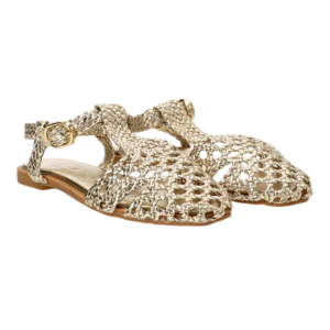 Refinamiento dorado y estilo artesanal: la bailarina trenzada Mykkina 10132 de ETIKA en oro