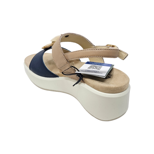 Sandali ENVALSoft Sandali blu/corda con zeppa in pelle da donna 1292744