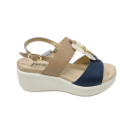 Sandali ENVALSoft Sandali blu/corda con zeppa in pelle da donna 1292744