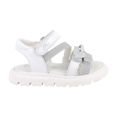Primigi Mädchensandalen weiß und silber mit Riemen 1416222
