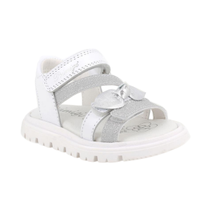 Primigi Mädchensandalen weiß und silber mit Riemen 1416222