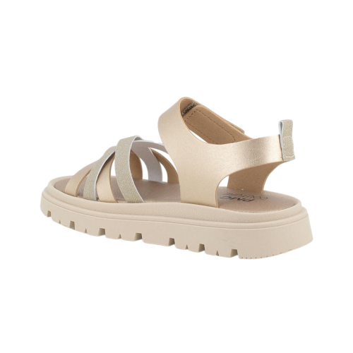 Sandali Primgi da bambina platino con strap 1438211