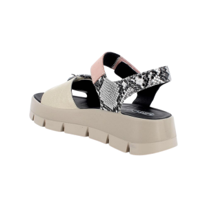 Sandali IGI&CO con zeppa da donna platino e grigio con strap 1160300