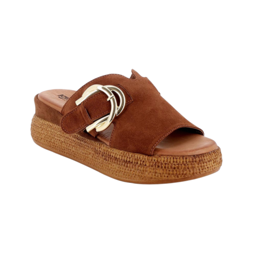 Sandali ciabatte IGI&CO con zeppa da donna marrone 1187411