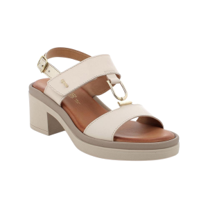 Sandali IGI&CO con tacco da donna bianco e platino con strap 1193422