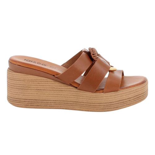 Sandali ciabatte IGI&CO con zeppa da donna marrone 1190511