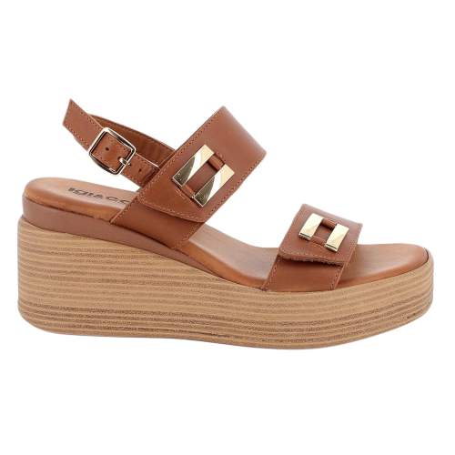 Sandali IGI&CO con zeppa da donna marrone con strap 1190611