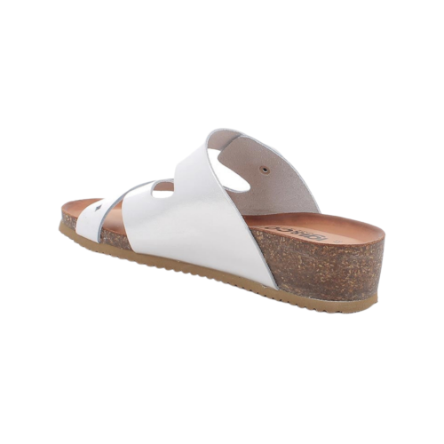 Sandali ciabatte IGI&CO da donna bianco argento con fibbia 1197000