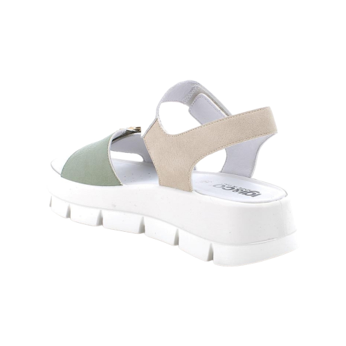 IGI&Co Damen Keilsandalen beige und grün mit Riemen 1160322