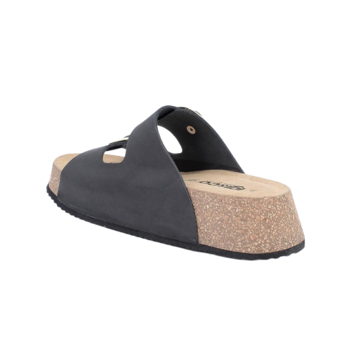 Sandali ciabatte IGI&CO con zeppa da donna nero con fibbia 1198100