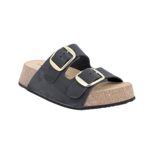 Sandali ciabatte IGI&CO con zeppa da donna nero con fibbia 1198100