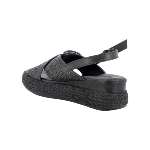 Sandali IGI&CO con zeppa da donna nero con fibbia 1187600