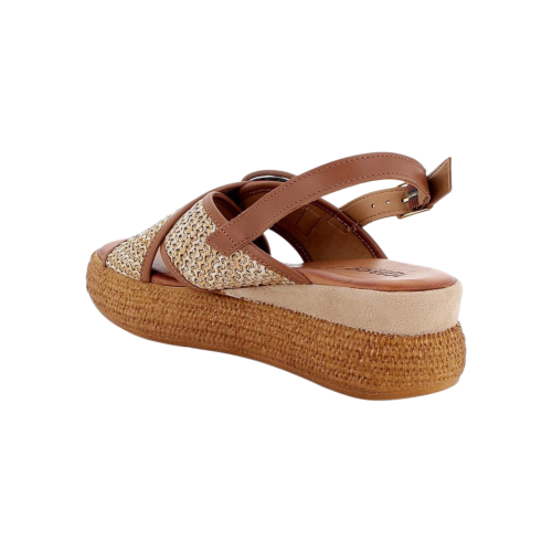 Sandali IGI&CO con zeppa da donna beige con fibbia 1187611