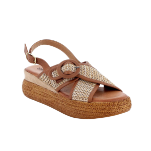 Sandali IGI&CO con zeppa da donna beige con fibbia 1187611