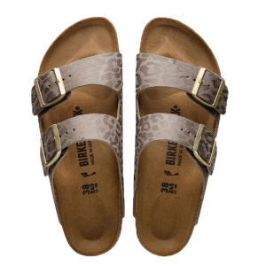 Sandalen / Pantoletten Birkenstock Arizona BS Leo Gray Taupe 1031941