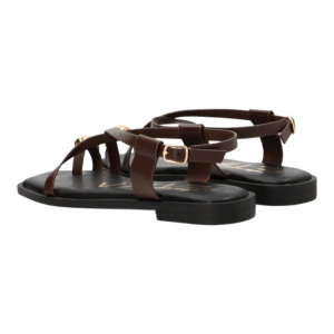 SANDALIAS APLIQUE DORADO MARINAPICCOLA 10099, ETIKA MUJER, MARRÓN 