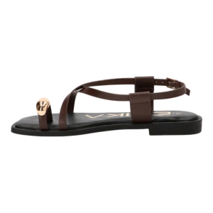 SANDALIAS APLIQUE DORADO MARINAPICCOLA 10099, ETIKA MUJER, MARRÓN 