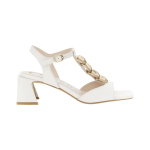 Sandali CAFéNOIR donna Gilda in nappa con accessorio avorio MC4006