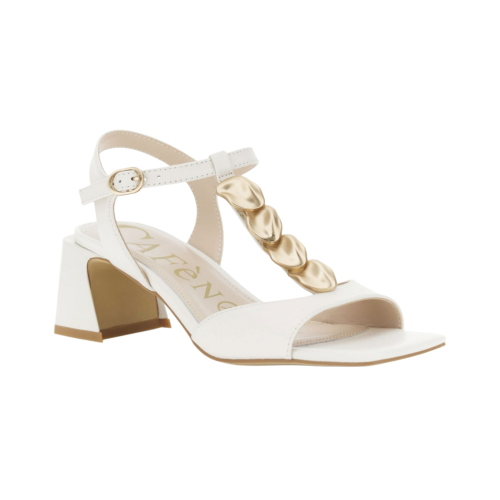 Sandali CAFéNOIR donna Gilda in nappa con accessorio avorio MC4006