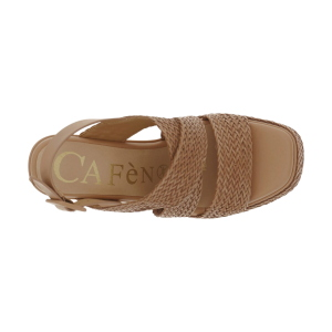 Sandalias CAFèNOIR Mujer con Tiras Cruzadas y Cuña Efecto Piel Trenzada – GG9702