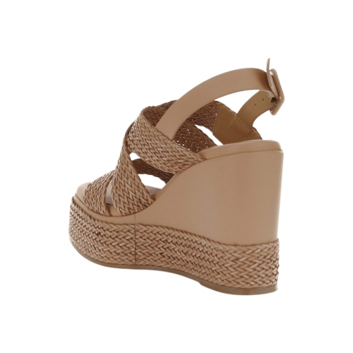 Sandalias CAFèNOIR Mujer con Tiras Cruzadas y Cuña Efecto Piel Trenzada – GG9702