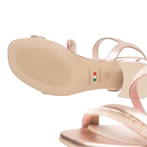 Scarpe sandali cerimonia NeroGiardini donna E615721D in pelle